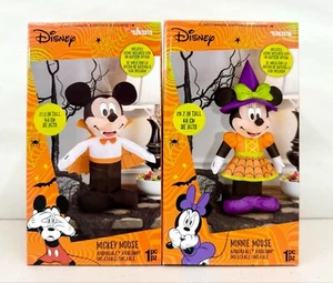 NEU Gemmy Disney Mickey Vampire 21"" & Minnie Witch 26"" aufblasbar Halloween 2er-Pack - Bild 1 von 1
