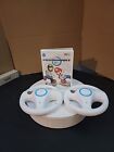 Mario Kart Wii Cib With 2 Oem Steering Wheels White Tested Works Complete