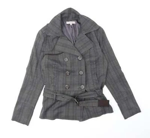 My Collection Womens Grey Pea Coat Jacket Size S - Picture 1 of 12
