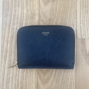 Celine Compact Zipped Wallet Grained Calfskin Leather Triomphe Phoebe Philo - Picture 1 of 15