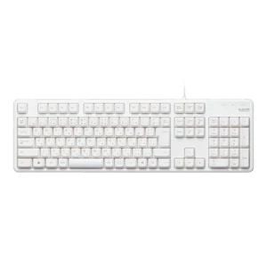 Elecom keyboard wired membrane full keyboard white - Picture 1 of 7