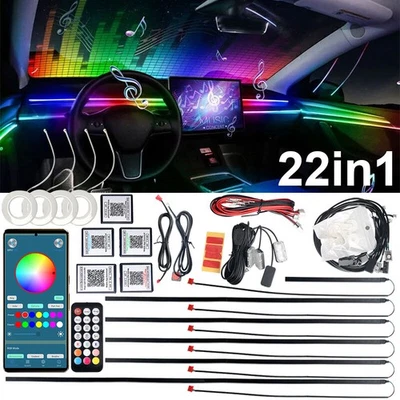 Full RGB LED Bead Symphony Dream Car Interior Ambient Lighting Kit with Control - Image 1 of 4