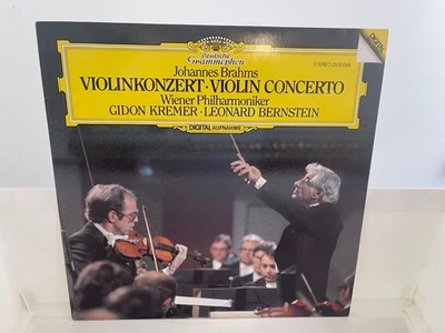 GIDON KREMER - L. BERNSTEIN - BRAHMS VIOLIN CONCERT -  DGG DIGITAL -GERMAN - NM - Image 1 of 2