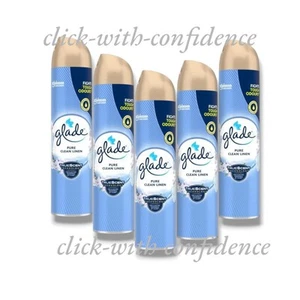 5 x Glade Pure Clean Linen Air Freshener Spray 300ml - Picture 1 of 1