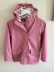 Mini Boden Girls Pink Hooded Raincoat To Fit Age 9-10 Years - Picture 1 of 4
