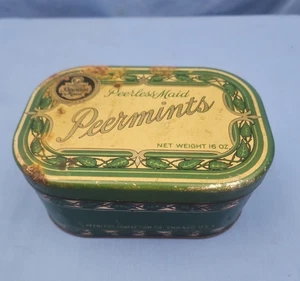 Peerless Maid Peermints Tin Vintage Tin 16 Oz - Picture 1 of 5