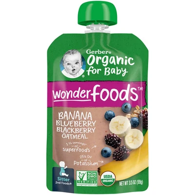 Organic for Baby, Wonder Foods™, 2nd Foods®, Banana, Blueberry & Blackberry - Image 1 of 3