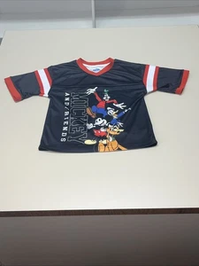 Mickey And Friends Jersey T-Shirt with Mickey Donald Duck Goofy And Pluto Sz 4 - Picture 1 of 7