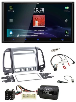 JVC USB Bluetooth 2DIN DAB Lenkrad Autoradio für Hyundai Santa Fe 4 Schalter 200 - Bild 1 von 4