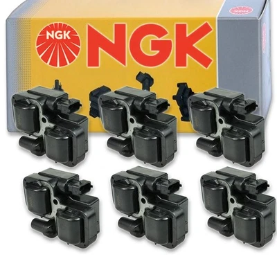 Bobina de ignição 6 peças NGK para 1998-2005 Mercedes-Benz E320 3.2L V6 - Spark mi - Imagem 1 de 4