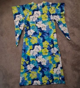 Vintage Made In Hawaii 70s Bright Hawaiian Muumuu Bright Hawaii Floral Dress - Bild 1 von 14