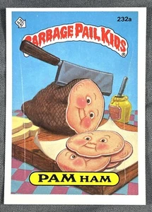 1986 Topps Garbage Pail Kids Series 6 PAM HAM 232a GPK Trading Card Checklist - Bild 1 von 2