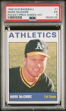 1989 SCD Baseball Pocket Price Guides Mark McGwire PSA 5