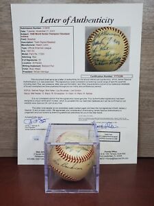 1948 World Series Champs Cleveland Indians Autographed Baseball JSA LOA