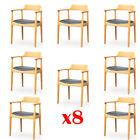 Esszimmer Textil Set 8x Sessel Stuhl Küche Designer Stoff Polster Stühle Gastro