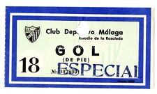 ENTRADA FUTBOL CD MALAGA -  ESTADIO LA ROSALEDA - GOL SELLO ESPECIAL Nº002800