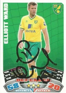 ELLIOTT WARD SIGNED NORWICH 2011/2012 MATCH ATTAX TRADING CARD+COA - Picture 1 of 1