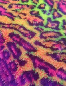 DESIGN Fun Faux Fur Fabric Material - CARNIVAL JAGUAR - Picture 1 of 4