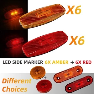 12X 12V LED Round/Oblong/Diamond RV Trailer Truck Side Marker Light Series - Picture 1 of 32