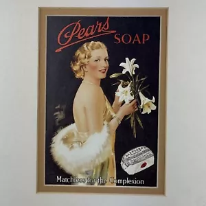 Vintage Pears Soap Trade Card Matchless For The Complexion Print - Picture 1 of 14