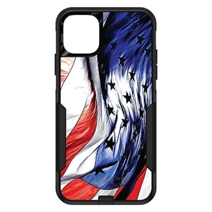 OtterBox Commuter for Apple iPhone (Pick Model) Red White Blue USA Flag Waving - Picture 1 of 24