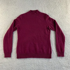 Lord & Taylor Sweater Womens Medium Purple 100% Cashmere Wool Mock Pullover Plum - Picture 1 of 11