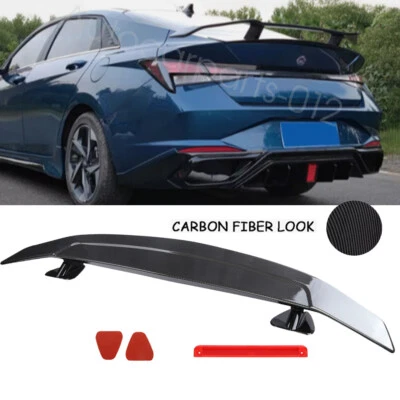 For 12-24 Hyundai Elantra 46''GT-Style Carbon Style Rear Trunk Spoiler Lip Wing - Image 1 of 4