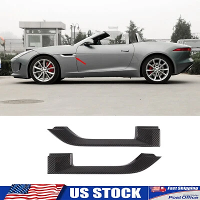 ABS 碳纤维前挡泥板通风盖装饰装饰适合捷豹 F 型 2013-20 — 第 1/4 张图片