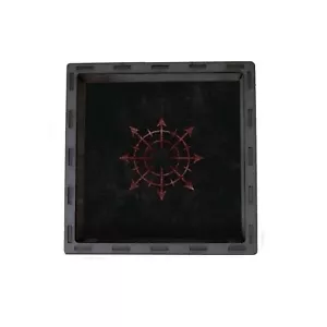 Vassoio Dadi Chaos Star, Vassoio Dadi in Legno, Warhammer D&D Rolling Tray per Gioco Dadi - Foto 1 di 4