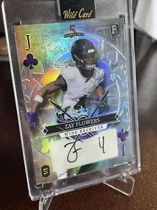 Zay Flowers 2023 Wild Chrome Rookie Auto 1/1 Ravens SD-ZFA - Picture 1 of 3