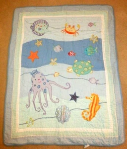 Kidsline Under The Sea Ocean life, Seven Seas crib Comforter Quilt Blanket - Picture 1 of 4