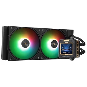 FW240 Black ARGB CPU AIO Cooler,Pc 240 Specification Water Cooler System,Ips LCD - Afbeelding 1 van 12