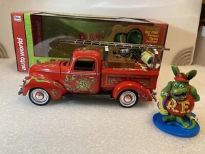 ED ROTH RAT FINK LUCKY No. 13 DIE CAST FIRE TRUCK With Rat Fink Fireman Figure - Picture 1 of 12