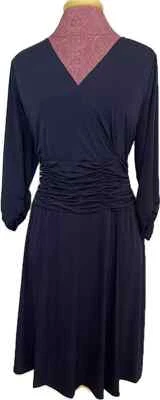 NY Collection Women's Navy Dress Size 1X Retail $70 - Image 1 of 4