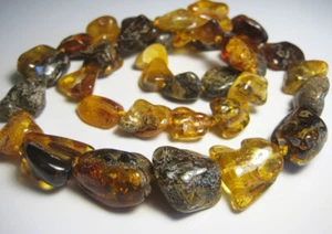 Massive Natural Baltic Amber Necklace 65 gr. Handmade Gemstone !!!  - Picture 1 of 4