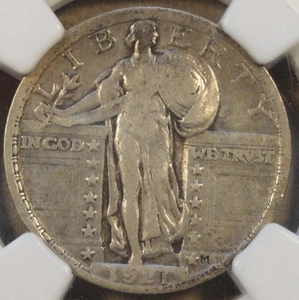 1921 Standing Liberty Quarter NGC VF20 Nice 4 digit Date - Picture 1 of 4