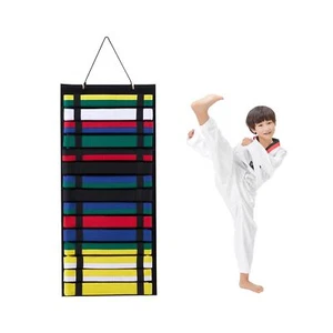 Taekwondo Belt Display Rack 15 Belts, Martial Arts Belt Holder, Karate Belt H... - Picture 1 of 7