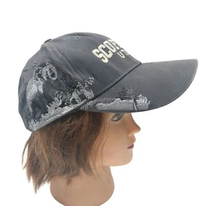 Scofield UTAH Dri Duck Grizzly Bear Hat Distressed Adjustable Grey Cap - Picture 1 of 5