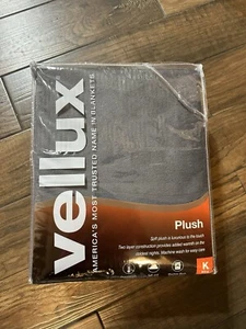 Vellux King Size Blanket-All Season Luxury Warm Gray Plush Heavyweight Thermal - Picture 1 of 3