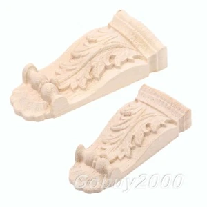 Wooden Furniture Home Decor Woodcarved Corbels Decal Corner Applique Woodcarving - Picture 1 of 10