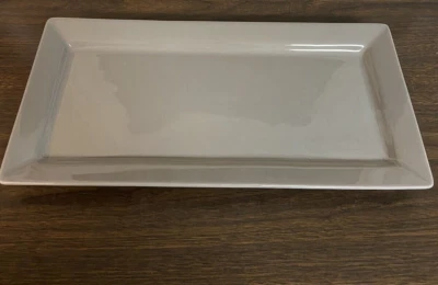 10 STRAWBERRY STREET Nova Gray Ceramic Tray Platter Appetizer Dish New! - Image 1 of 4