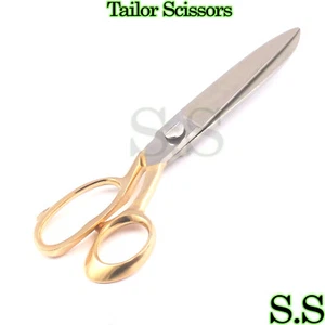 Tailor Scissors 8" Gold Handle Sewing Dressmaking Upholstery Fabric Shears - Picture 1 of 3