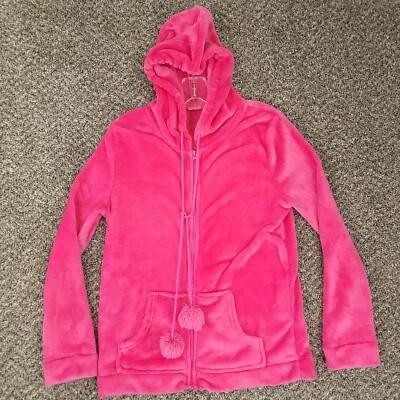 Chaqueta polar con capucha rosa mediana manga larga ISAAC MIZRAHI para mujer Nueva York  Foto 1 de 4