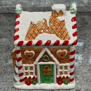 Ceramic Ginger Bread House - Cookie Jar - Container - Decorative Christmas Items - Picture 1 of 22