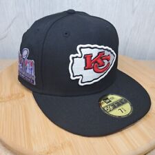 🔥New Era 59FIFTY Kansas City Chiefs Hat Cap Superbowl LVIII 53 Size 7 5/8 Black