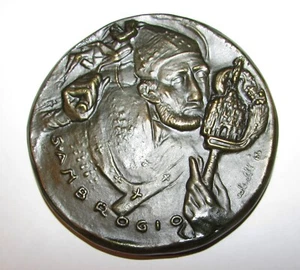 MEDAILLE S.AMBROGIO CALVELLI 1965 KUNSTGIESSEREI BOSISIO   - Bild 1 von 2