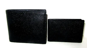 Coach Nuevo F59121 Para hombres 3 en 1 2 Piezas Cartera Negro Grano Cruzado Cuero Nuevo con Etiquetas $178 - Imagen 1 de 4