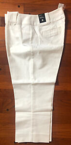 The Limited sz 8 R Dress Crop Pants Cassidy Fit White. NWT, 21 