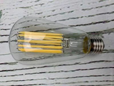 12W ST64 E27 LED Filament Bulb Natural White 4000K Edison Screw ES LED - Image 1 of 2