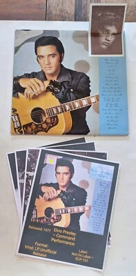 Elvis Presley 1977 Command Performance w/Invite Card, Souvenir Poster & More  Foto 1 de 4